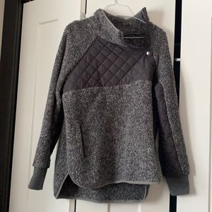 Asymmetrical Snap-up Fleece